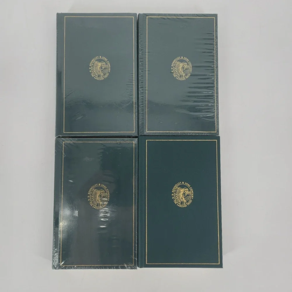 Lakeside Classics R.R. Donnelley 4 Book Lot Green Hardcover Sealed 2012-2015 7x5